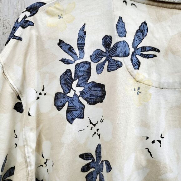 Izod Polo Shirt Floral Tan Size Large - Picture 8 of 11